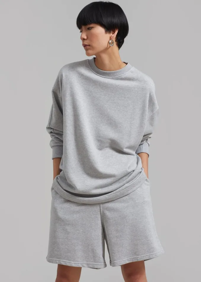 Clothing WomenMen The Frankie Shop Newton Sweatshorts 8211 Grey
