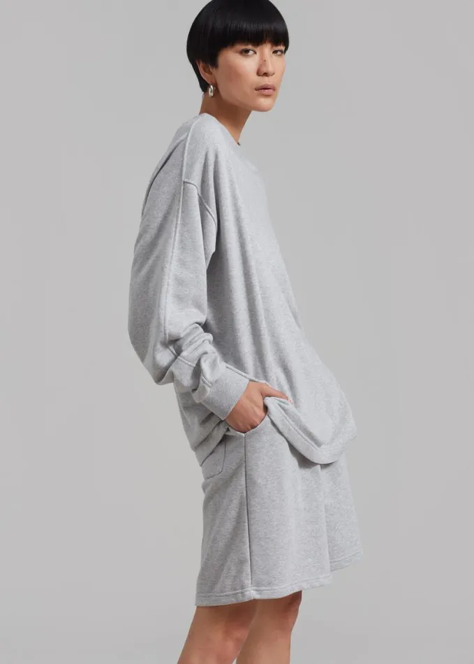 Clothing WomenMen The Frankie Shop Newton Sweatshorts 8211 Grey