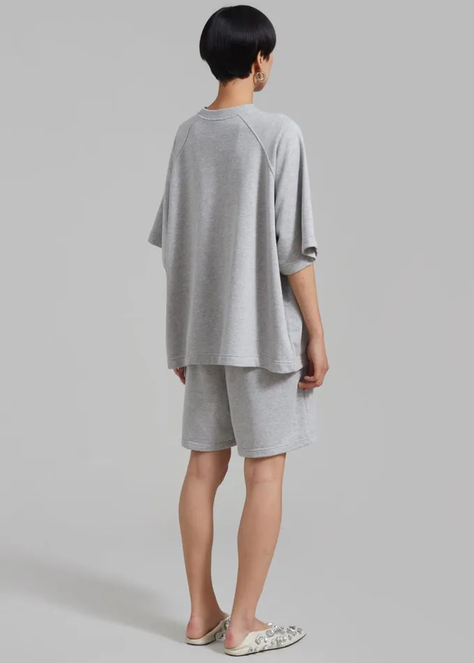 Clothing WomenMen The Frankie Shop Newton Sweatshorts 8211 Grey