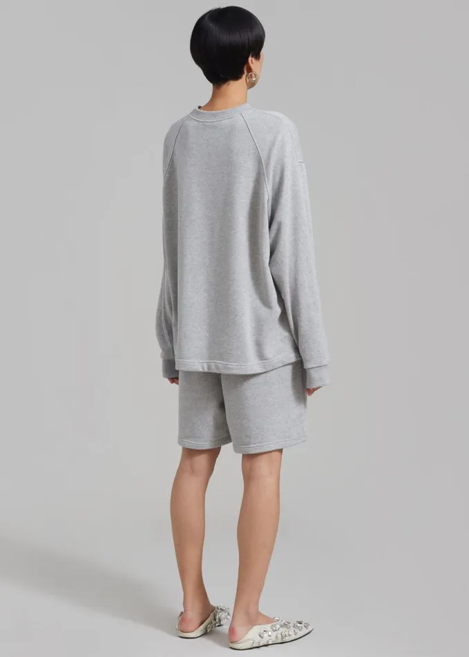 Clothing WomenMen The Frankie Shop Newton Sweatshorts 8211 Grey