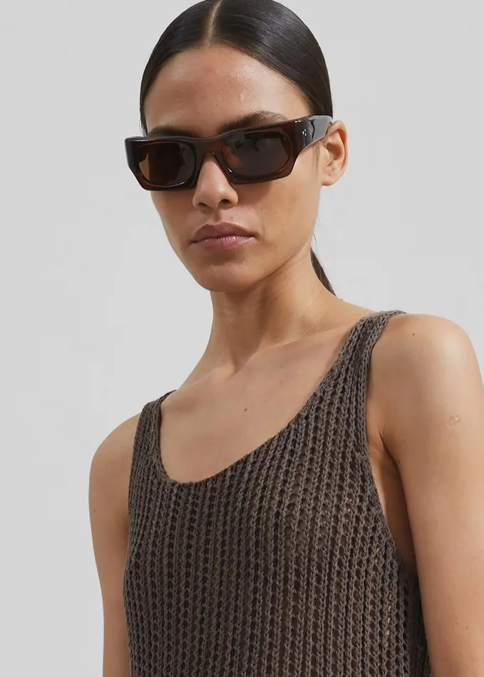 Clothing Women The Frankie Shop Adrienna Crochet Maxi Dress 8211 Brown