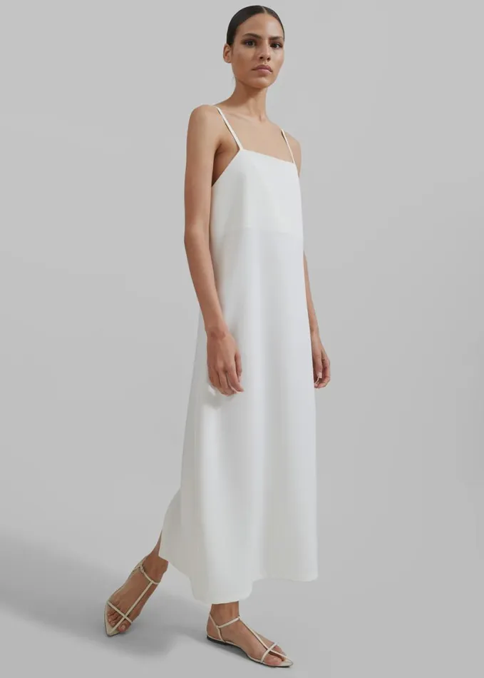 Clothing Women The Frankie Shop Aletta Midi Dress 8211 Ivory