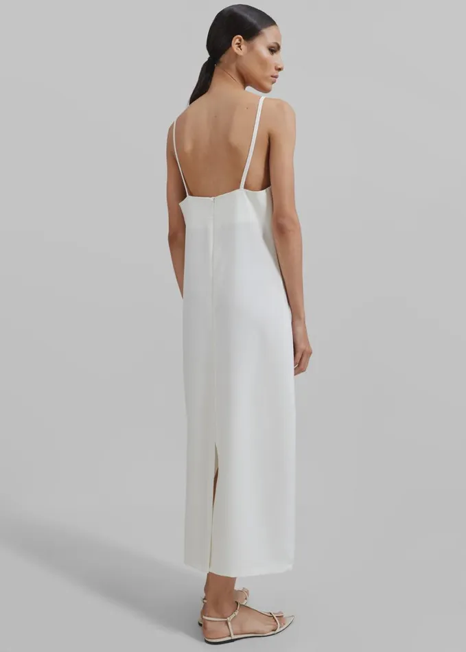 Clothing Women The Frankie Shop Aletta Midi Dress 8211 Ivory