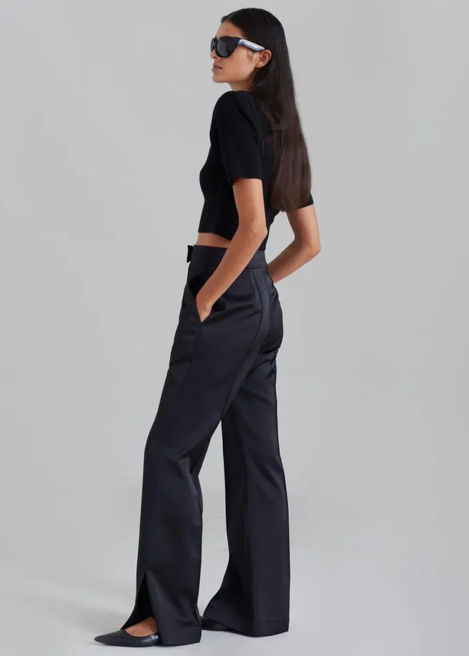 Clothing Women The Frankie Shop Angelica Flare Pants 8211 Black