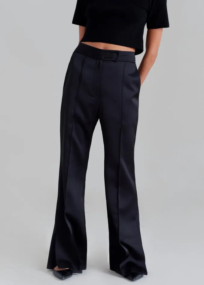Clothing Women The Frankie Shop Angelica Flare Pants 8211 Black