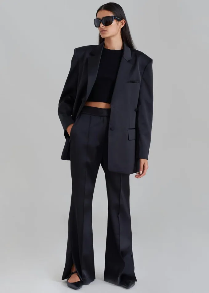 Clothing Women The Frankie Shop Angelica Flare Pants 8211 Black