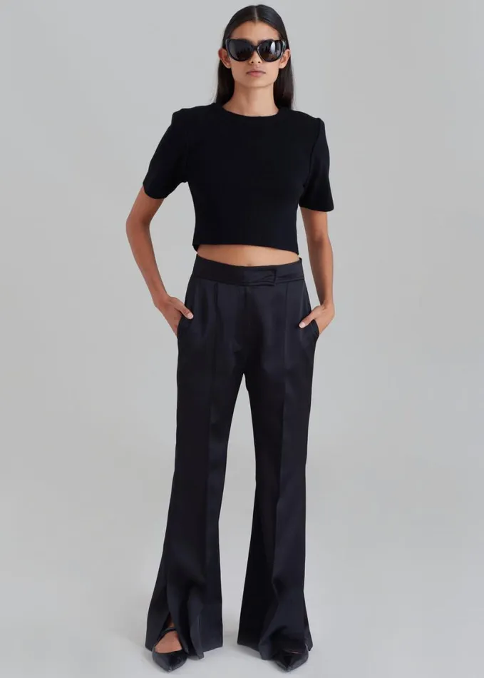 Clothing Women The Frankie Shop Angelica Flare Pants 8211 Black