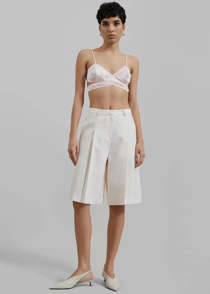 Clothing Women The Frankie Shop Anna October Lotus Crop Top 8211 Light Pink