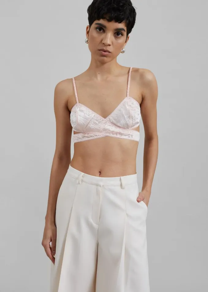Clothing Women The Frankie Shop Anna October Lotus Crop Top 8211 Light Pink