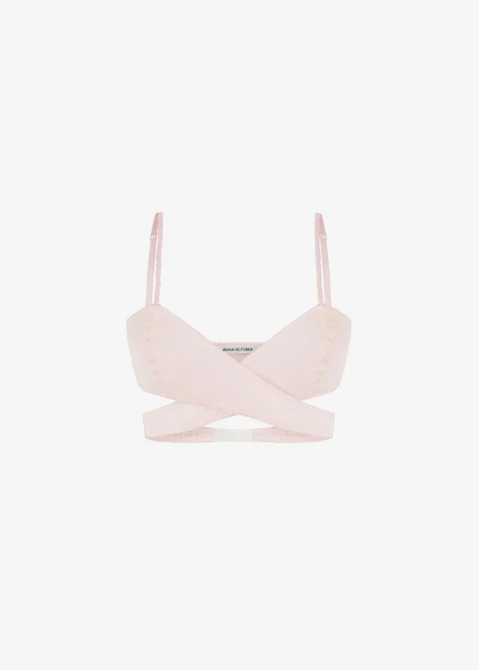 Clothing Women The Frankie Shop Anna October Lotus Crop Top 8211 Light Pink