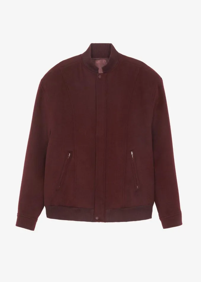Clothing Women The Frankie Shop Arley Oversized Bomber 8211 Burgundy