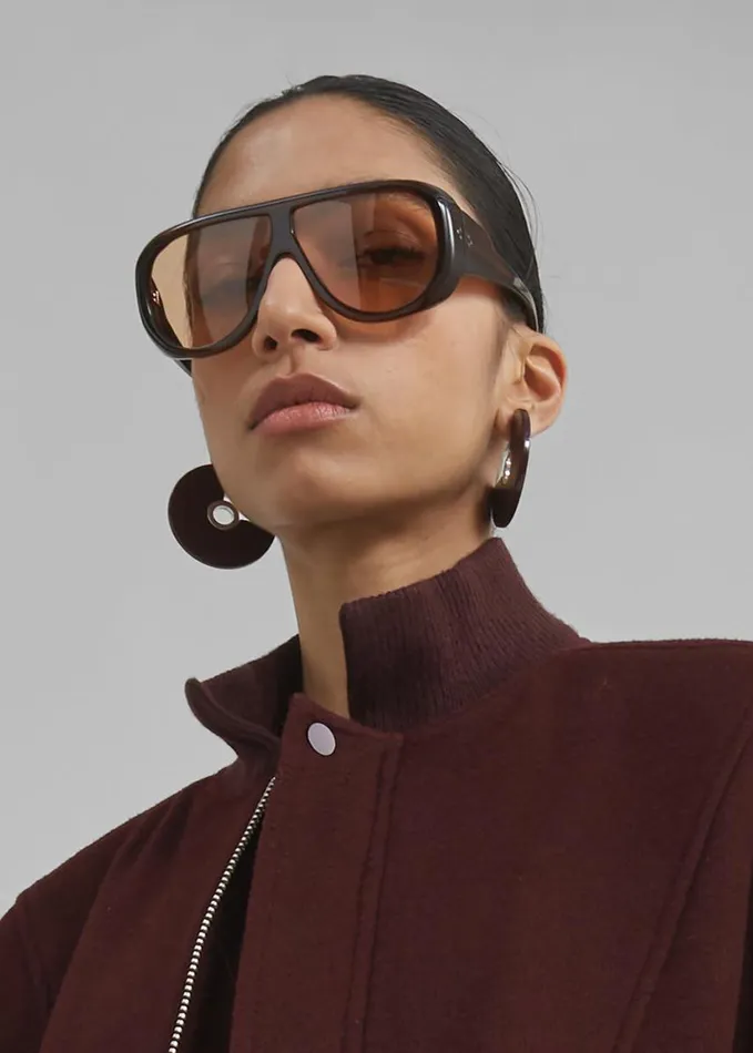 Clothing Women The Frankie Shop Arley Oversized Bomber 8211 Burgundy