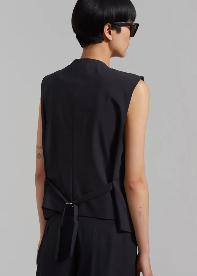 Clothing Women The Frankie Shop Ashton Cross Vest 8211 Black