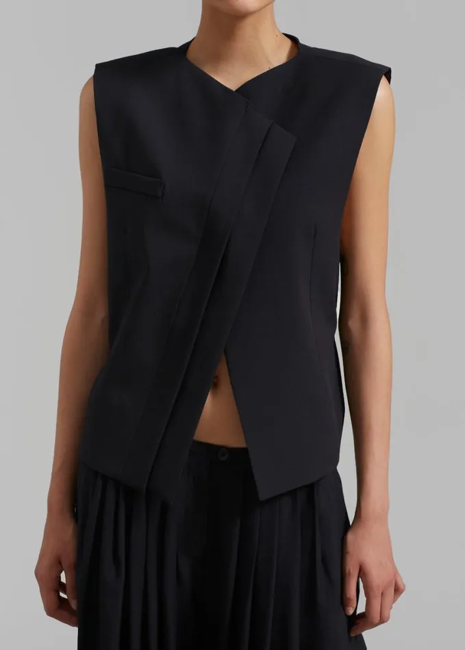 Clothing Women The Frankie Shop Ashton Cross Vest 8211 Black