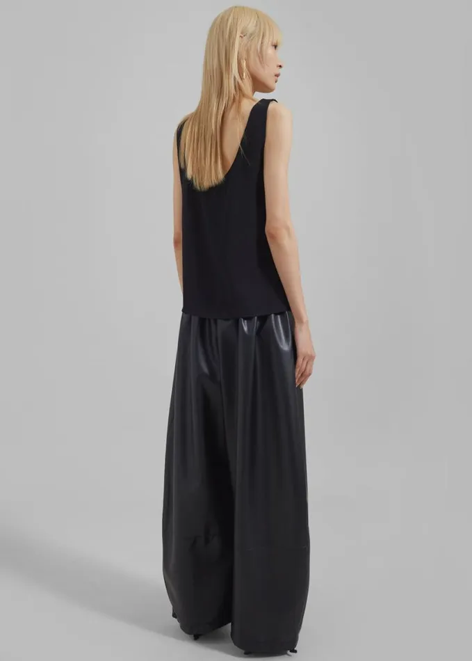 Clothing Women The Frankie Shop Briar Faux Leather Balloon Pants 8211 Black