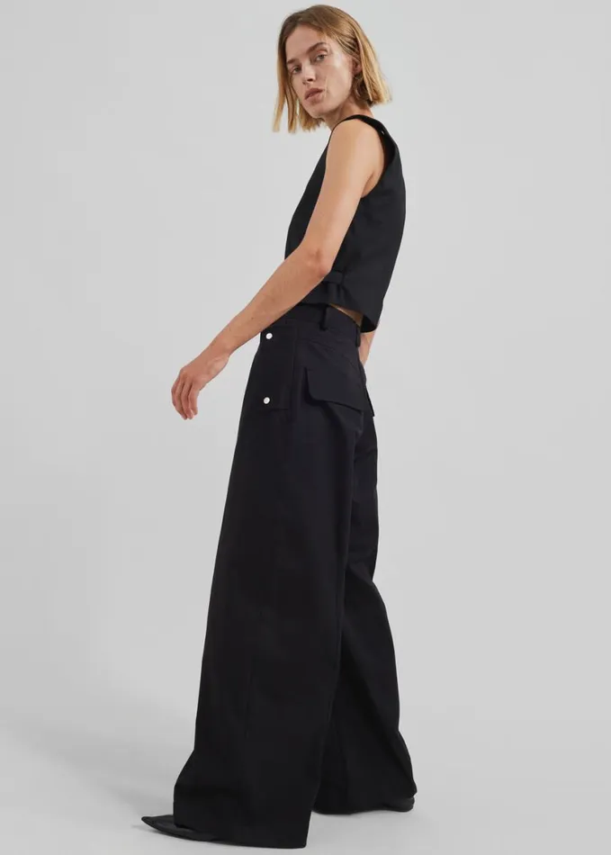 Clothing Women The Frankie Shop Calix Wide Leg Pants 8211 Black