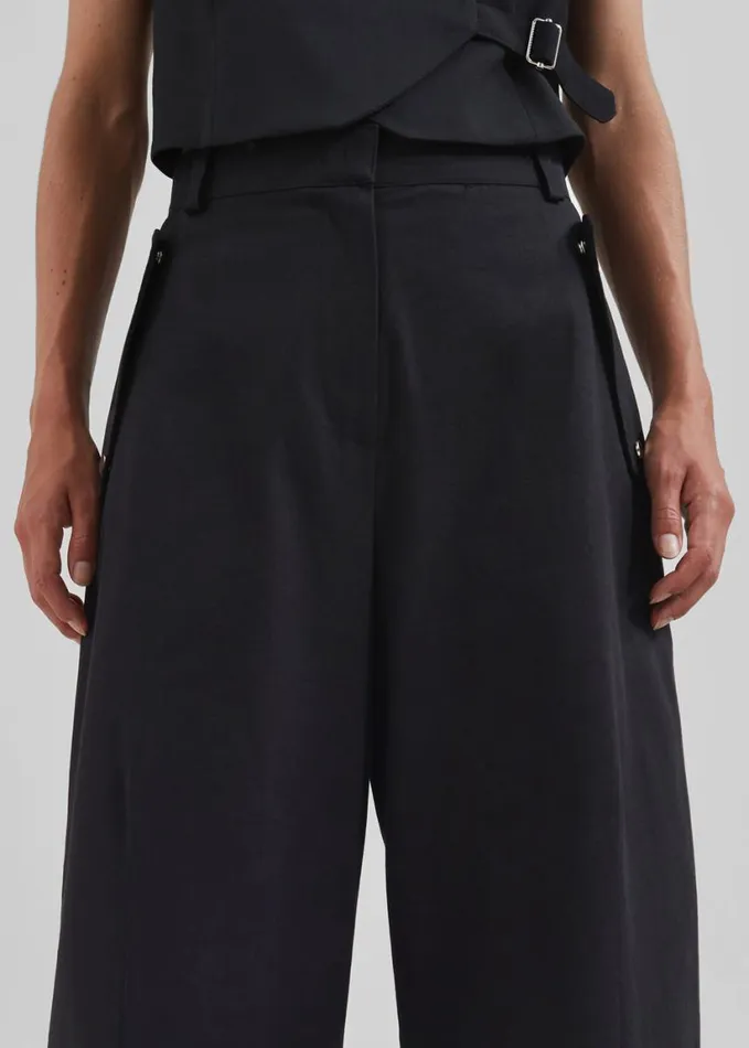 Clothing Women The Frankie Shop Calix Wide Leg Pants 8211 Black