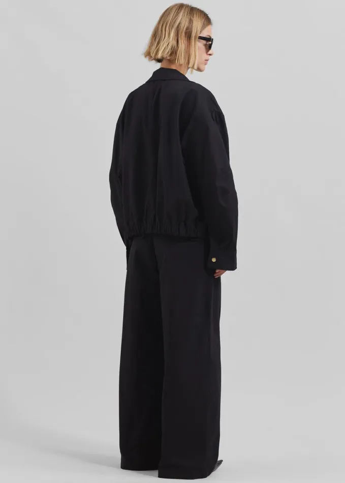 Clothing Women The Frankie Shop Calix Wide Leg Pants 8211 Black
