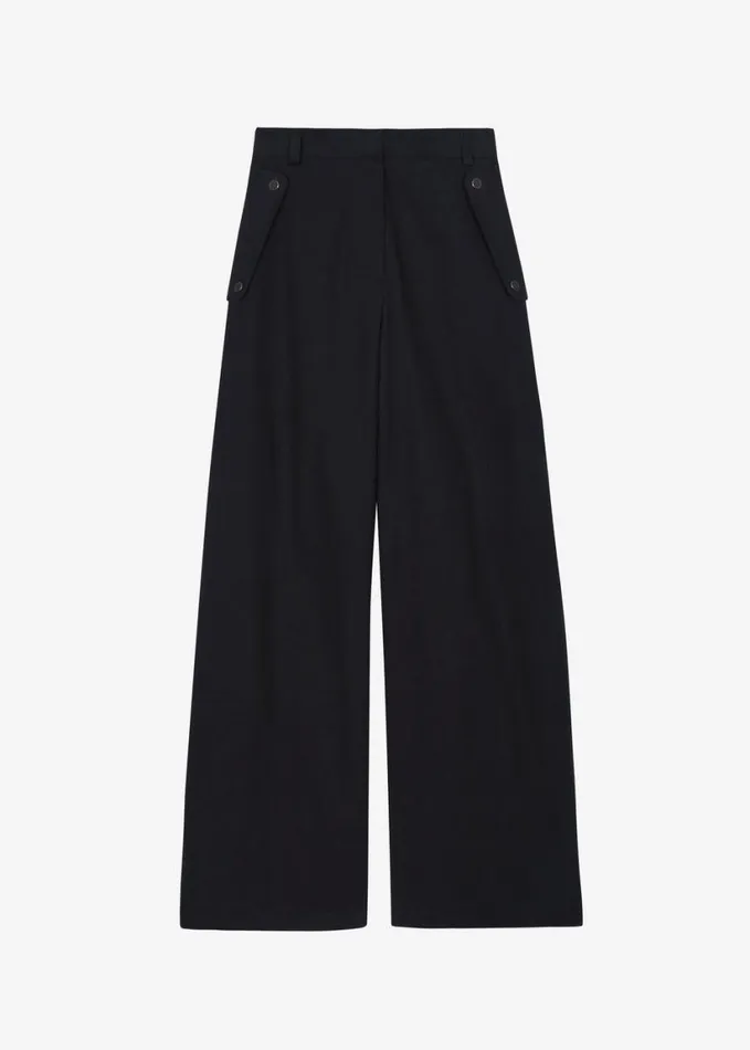 Clothing Women The Frankie Shop Calix Wide Leg Pants 8211 Black