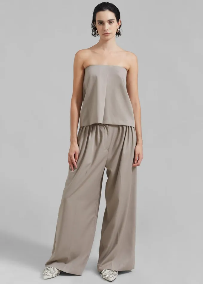 Clothing Women The Frankie Shop Catalina Tube Top 8211 Grey