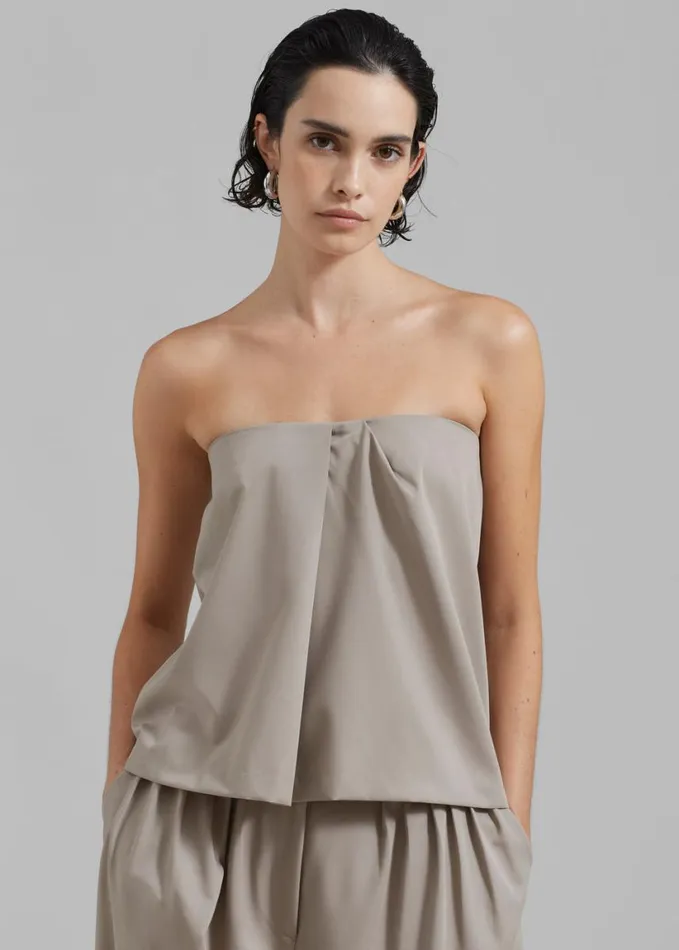 Clothing Women The Frankie Shop Catalina Tube Top 8211 Grey