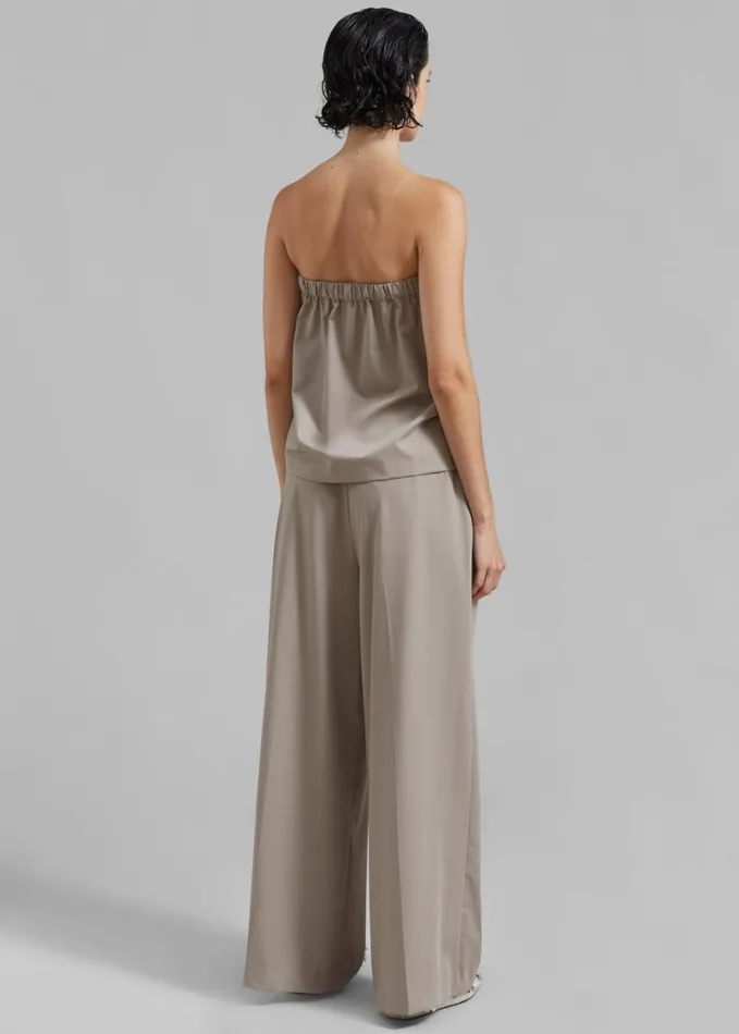 Clothing Women The Frankie Shop Catalina Tube Top 8211 Grey