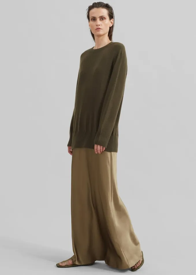 Clothing Women The Frankie Shop Christopher Esber Monument Long Dress 8211 Khaki