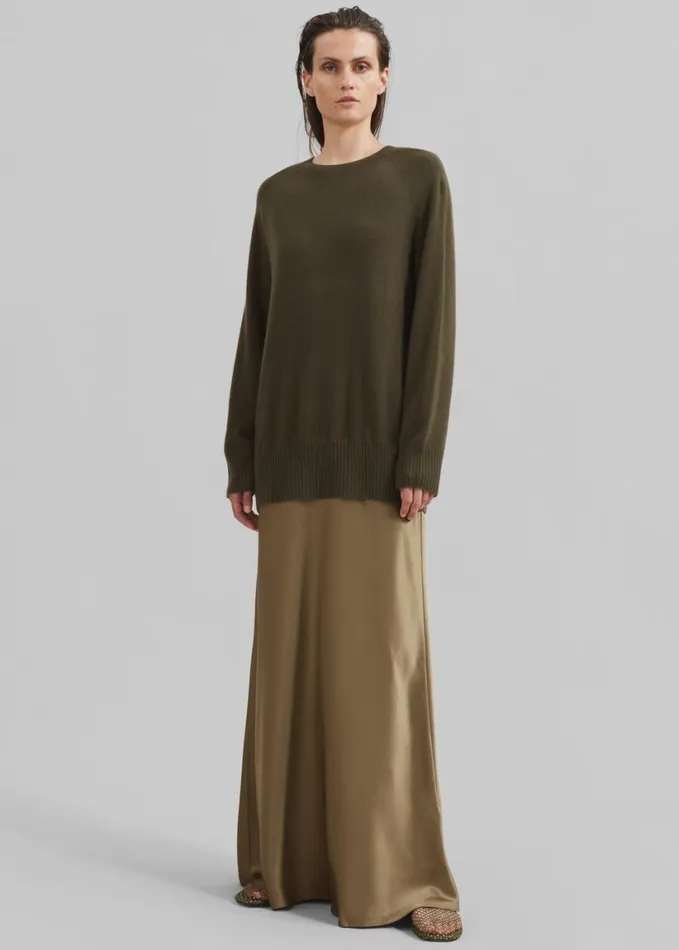 Clothing Women The Frankie Shop Christopher Esber Monument Long Dress 8211 Khaki
