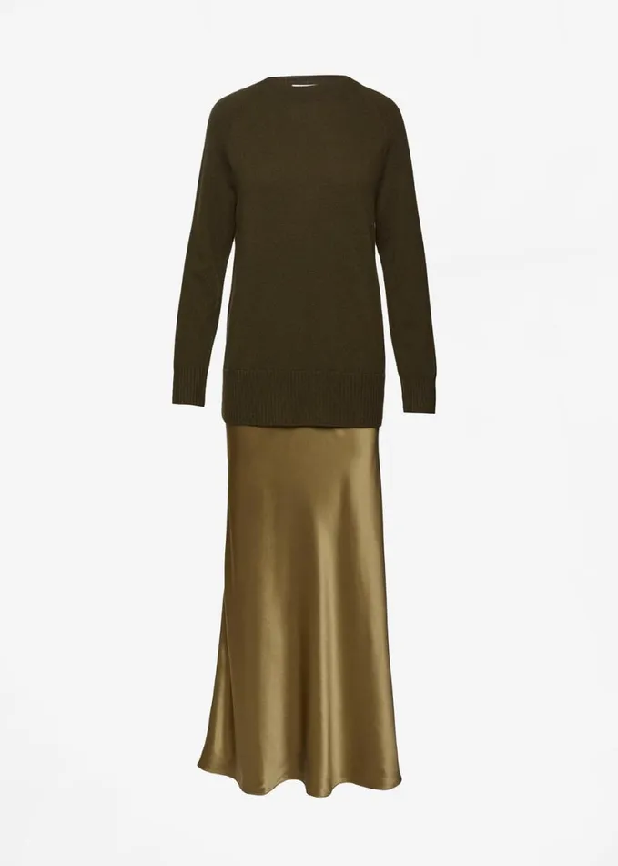 Clothing Women The Frankie Shop Christopher Esber Monument Long Dress 8211 Khaki