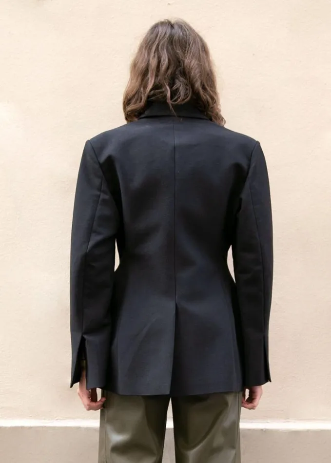 Clothing Women The Frankie Shop Colette Hourglass Blazer 8211 Black