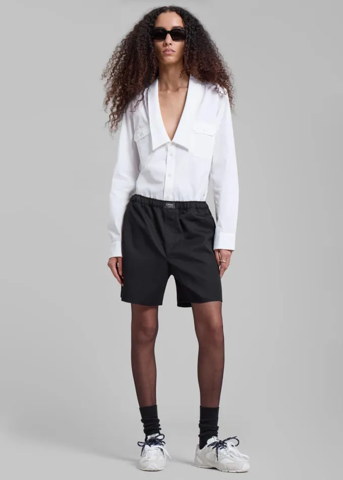 Clothing Women The Frankie Shop Coperni Boxer Shorts 8211 Black