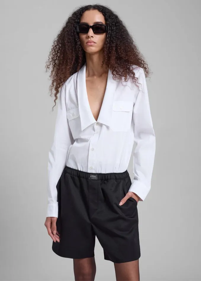 Clothing Women The Frankie Shop Coperni Saharan Shirt 8211 White