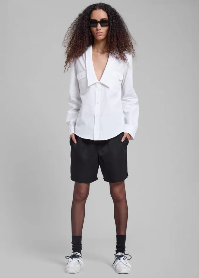 Clothing Women The Frankie Shop Coperni Saharan Shirt 8211 White