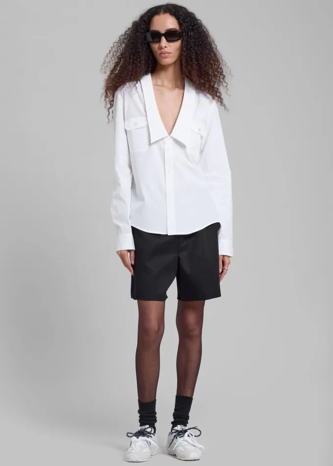 Clothing Women The Frankie Shop Coperni Saharan Shirt 8211 White