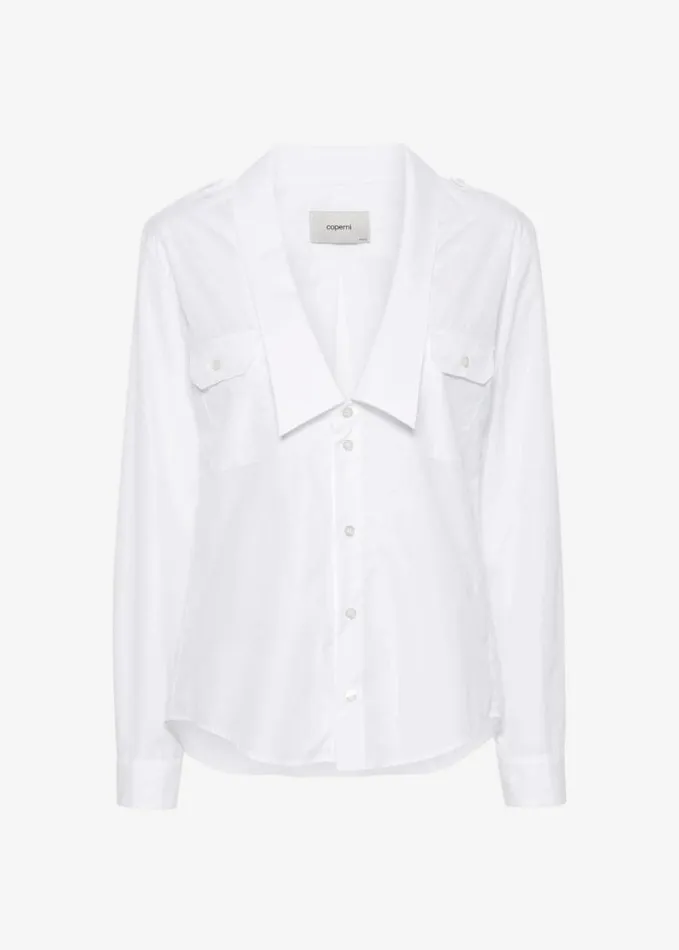Clothing Women The Frankie Shop Coperni Saharan Shirt 8211 White
