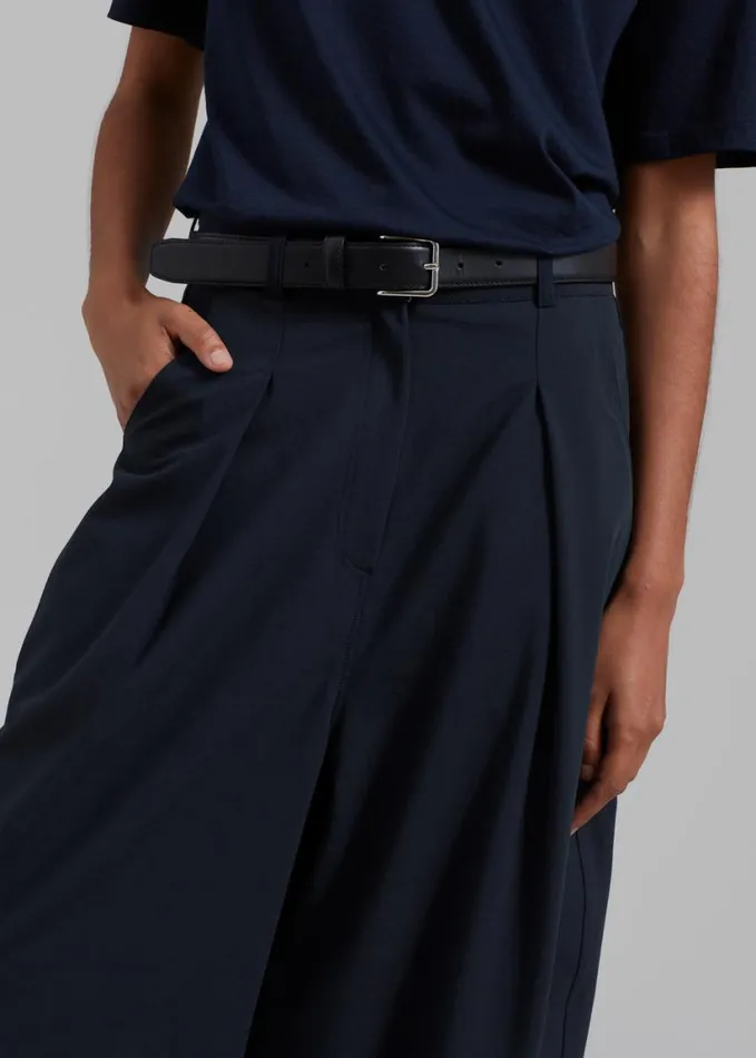 Clothing Women The Frankie Shop Dani Wide Pants 8211 Navy