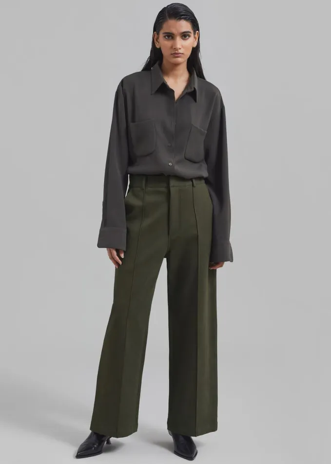Clothing Women The Frankie Shop Devon Trousers 8211 Khaki