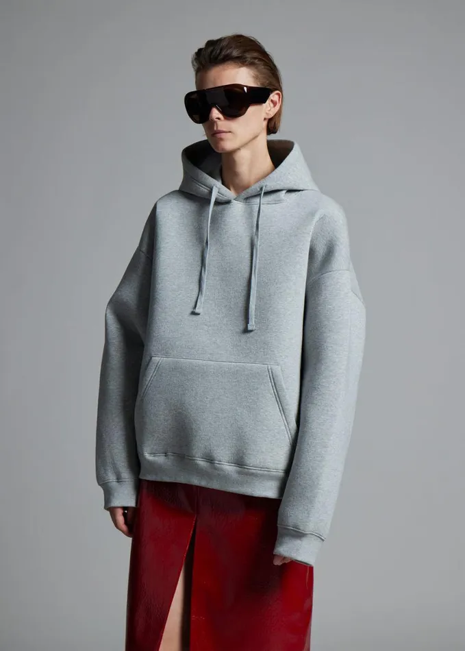 Clothing Women The Frankie Shop Easton Oversized Hoodie 8211 Light Grey