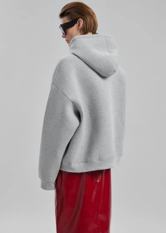 Clothing Women The Frankie Shop Easton Oversized Hoodie 8211 Light Grey