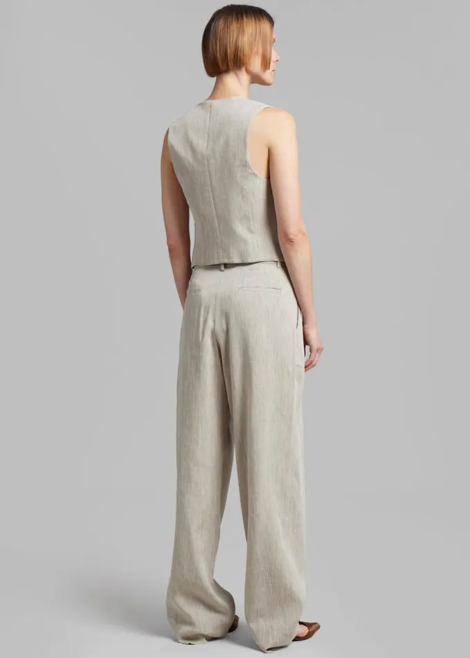 Clothing Women The Frankie Shop Esse Studios Bode Tailored Trousers 8211 Asha Linen