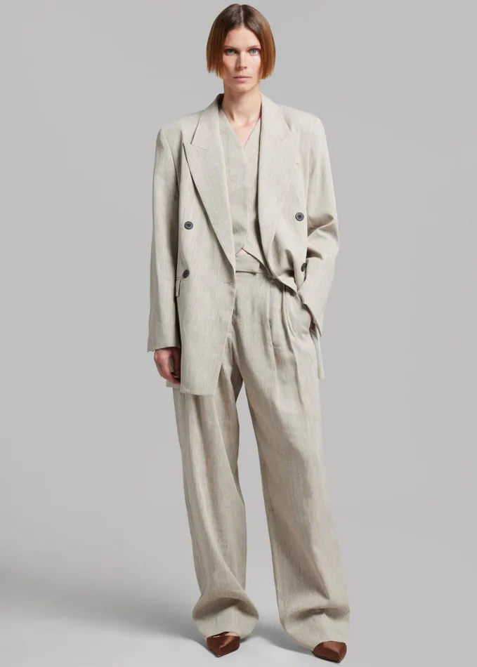 Clothing Women The Frankie Shop Esse Studios Bode Tailored Trousers 8211 Asha Linen