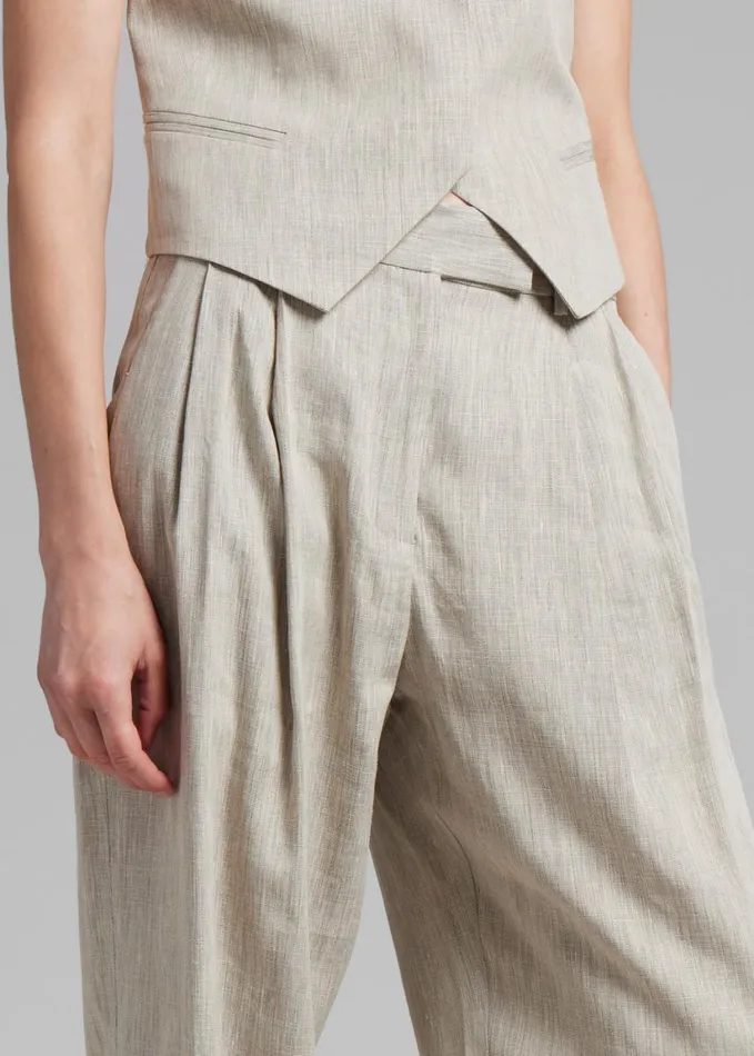 Clothing Women The Frankie Shop Esse Studios Bode Tailored Trousers 8211 Asha Linen