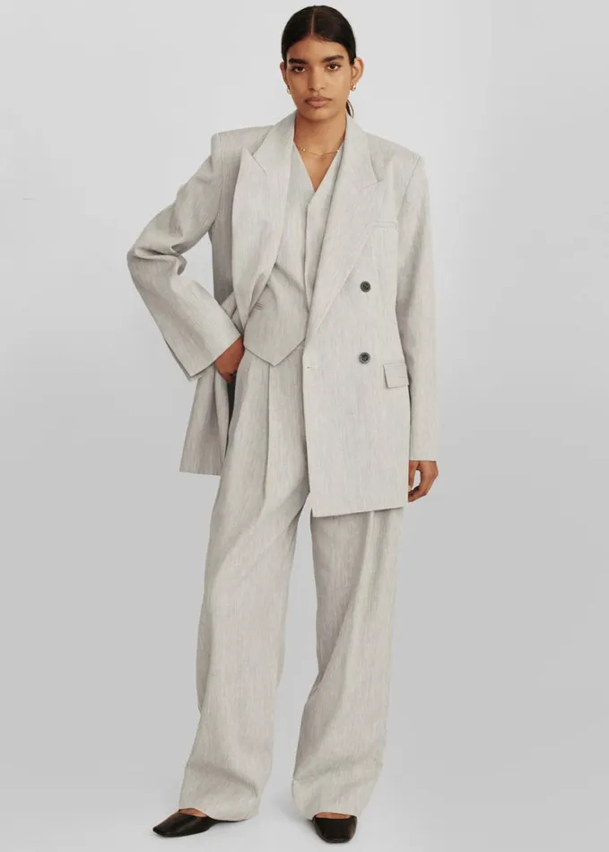 Clothing Women The Frankie Shop Esse Studios Bode Tailored Trousers 8211 Asha Linen
