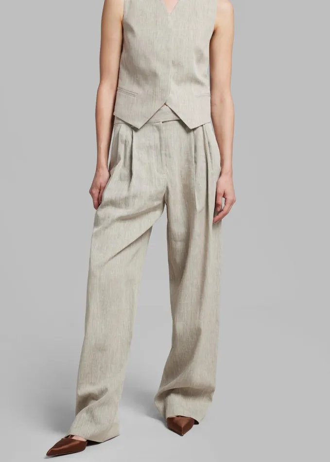 Clothing Women The Frankie Shop Esse Studios Bode Tailored Trousers 8211 Asha Linen