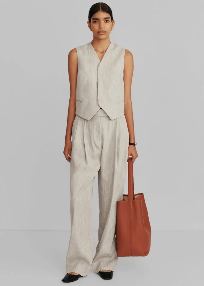 Clothing Women The Frankie Shop Esse Studios Bode Tailored Trousers 8211 Asha Linen