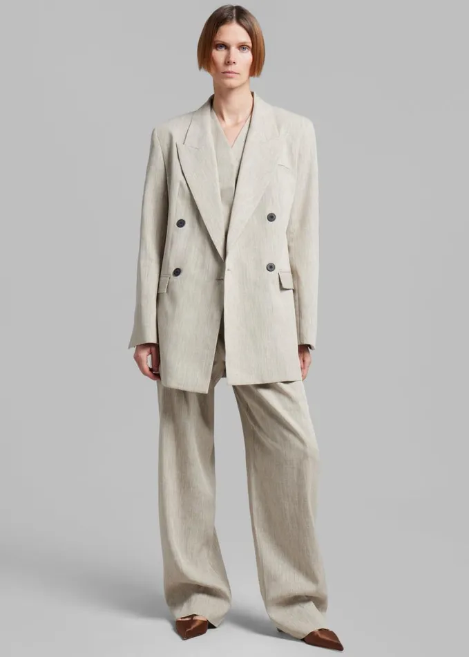 Clothing Women The Frankie Shop Esse Studios Bode Tailored Trousers 8211 Asha Linen