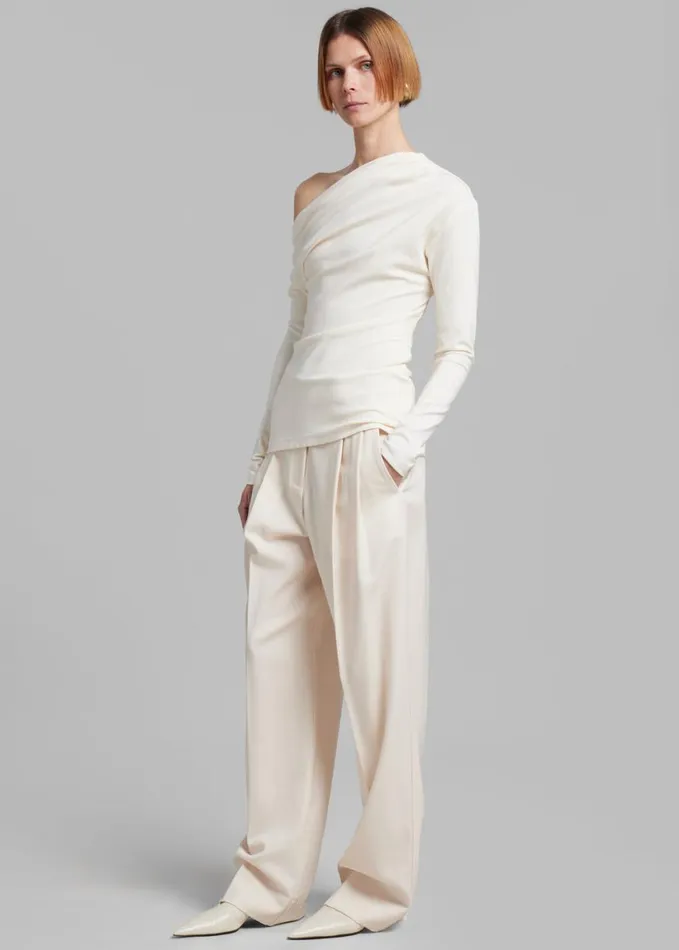 Clothing Women The Frankie Shop Esse Studios Portia Tailored Trousers 8211 Crema