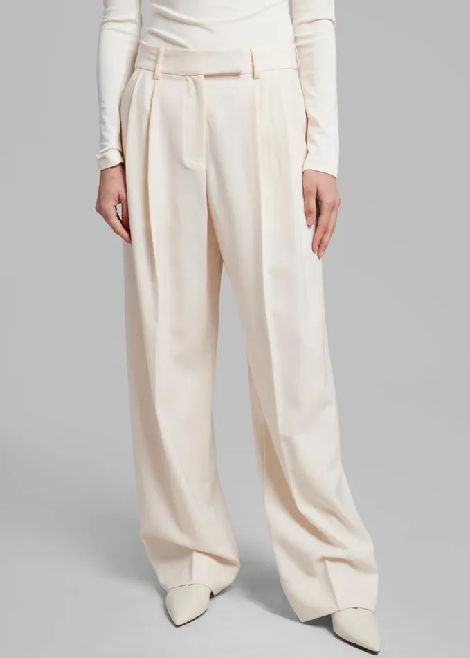 Clothing Women The Frankie Shop Esse Studios Portia Tailored Trousers 8211 Crema
