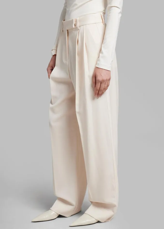 Clothing Women The Frankie Shop Esse Studios Portia Tailored Trousers 8211 Crema