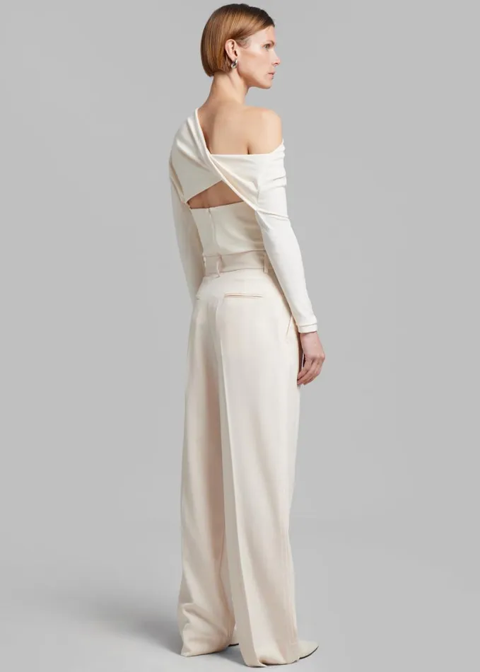 Clothing Women The Frankie Shop Esse Studios Portia Tailored Trousers 8211 Crema